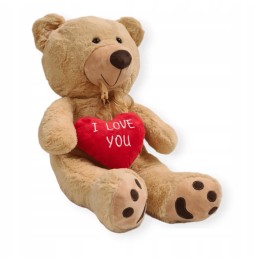 70 cm Plush Bear I Love You Beige