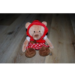 New 30 cm Plush Bear with Red Hood