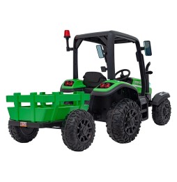 Tractor pentru copii BLAST cu remorcă verde