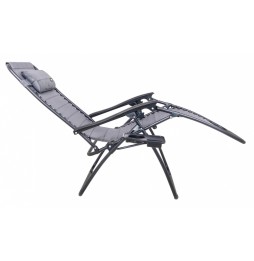 Garden-Beach Lounger with Drink Holder