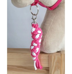 Hobby Horse Lead Rope White-Dark Pink