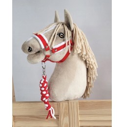 White-Red Lead Rope for Hobby Horse