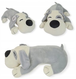 Soft Plush Dog 50 cm Gray White