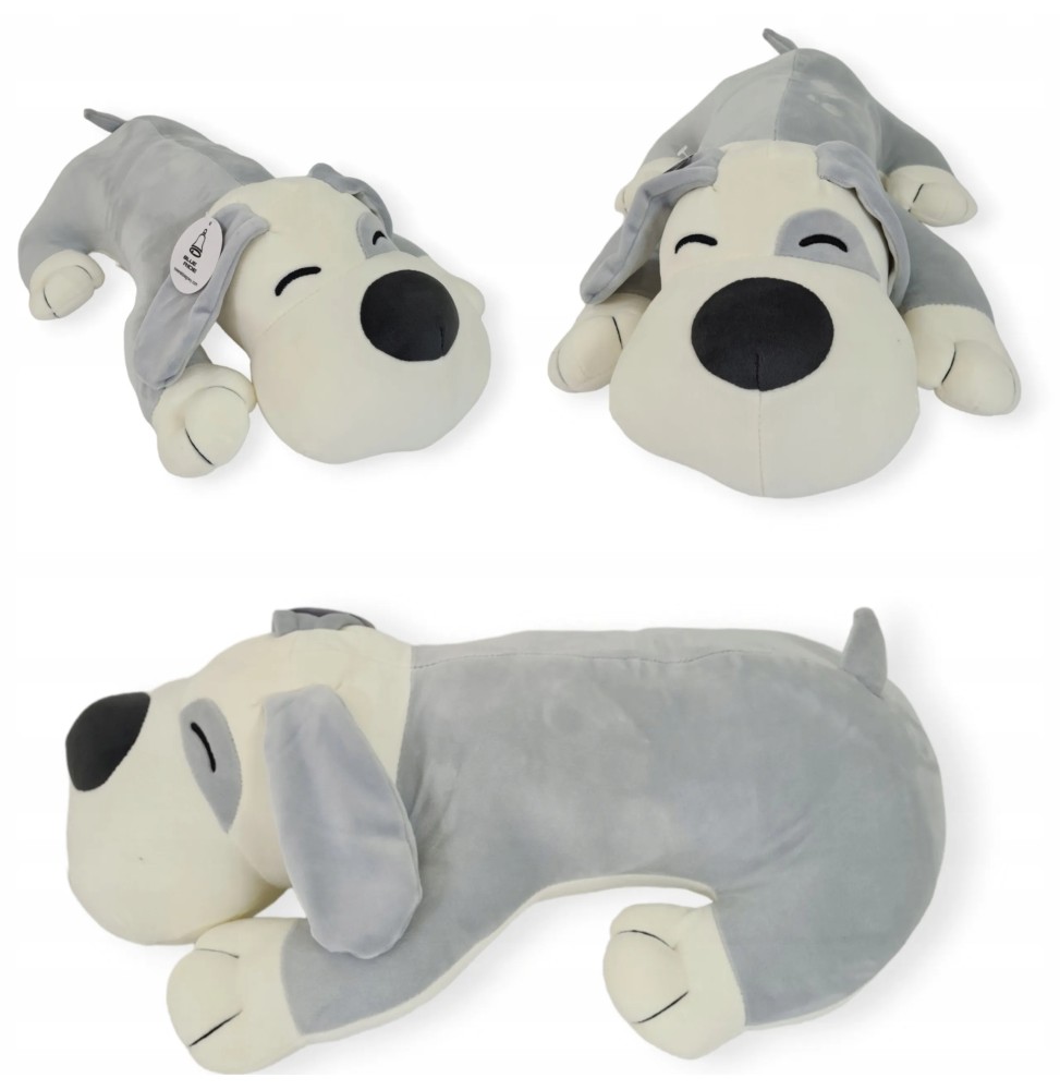 Soft Plush Dog 50 cm Gray White