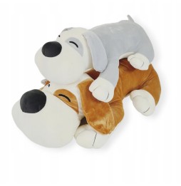 Soft Plush Dog 50 cm Gray White