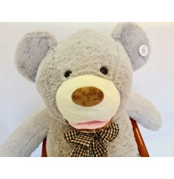 Giant Teddy Bear 160 cm Light Gray