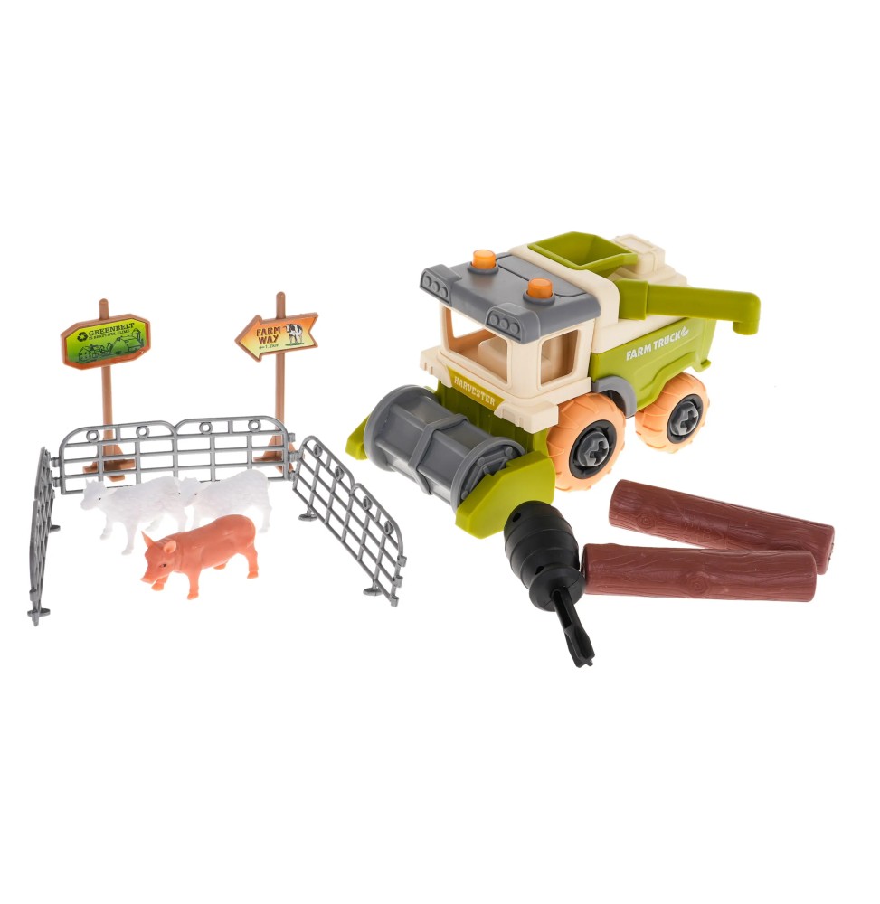 Buildable Harvester Toy for Kids 3+