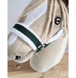 Hobby Horse A3 Bridle with Fur - Bottle Green