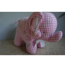 Kate Finn Pink Elephant with Rattle