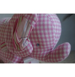 Kate Finn Pink Elephant with Rattle