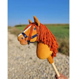 Hobby Horse Cal pe băț Premium castan A4