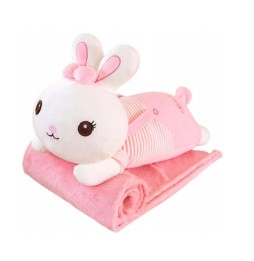 Large 3-in-1 Plush Toy Pink Rabbit