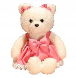 Bear in Dress 34cm Pink