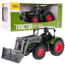 Green Tractor with Bulldozer for Kids Over 3