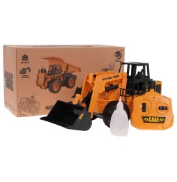 Buldozer R/C pentru copii - jucărie cu fum