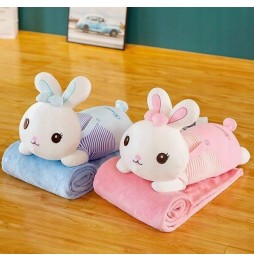 Large 3-in-1 Plush Toy Pink Rabbit