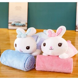 Large 3-in-1 Plush Toy Pink Rabbit