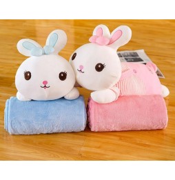 Large 3-in-1 Plush Toy Pink Rabbit