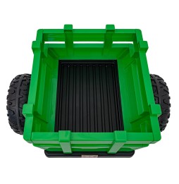 Tractor pentru copii BLAST cu remorcă verde