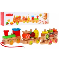 Wooden Locomotive with Sorters for Kids 3+