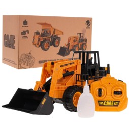 Buldozer R/C pentru copii - jucărie cu fum