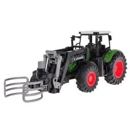 Tractor verde cu prindere pentru copii