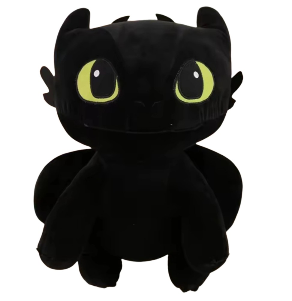 Szczerbatek black plush dragon