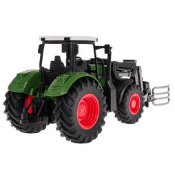 Tractor verde cu prindere pentru copii