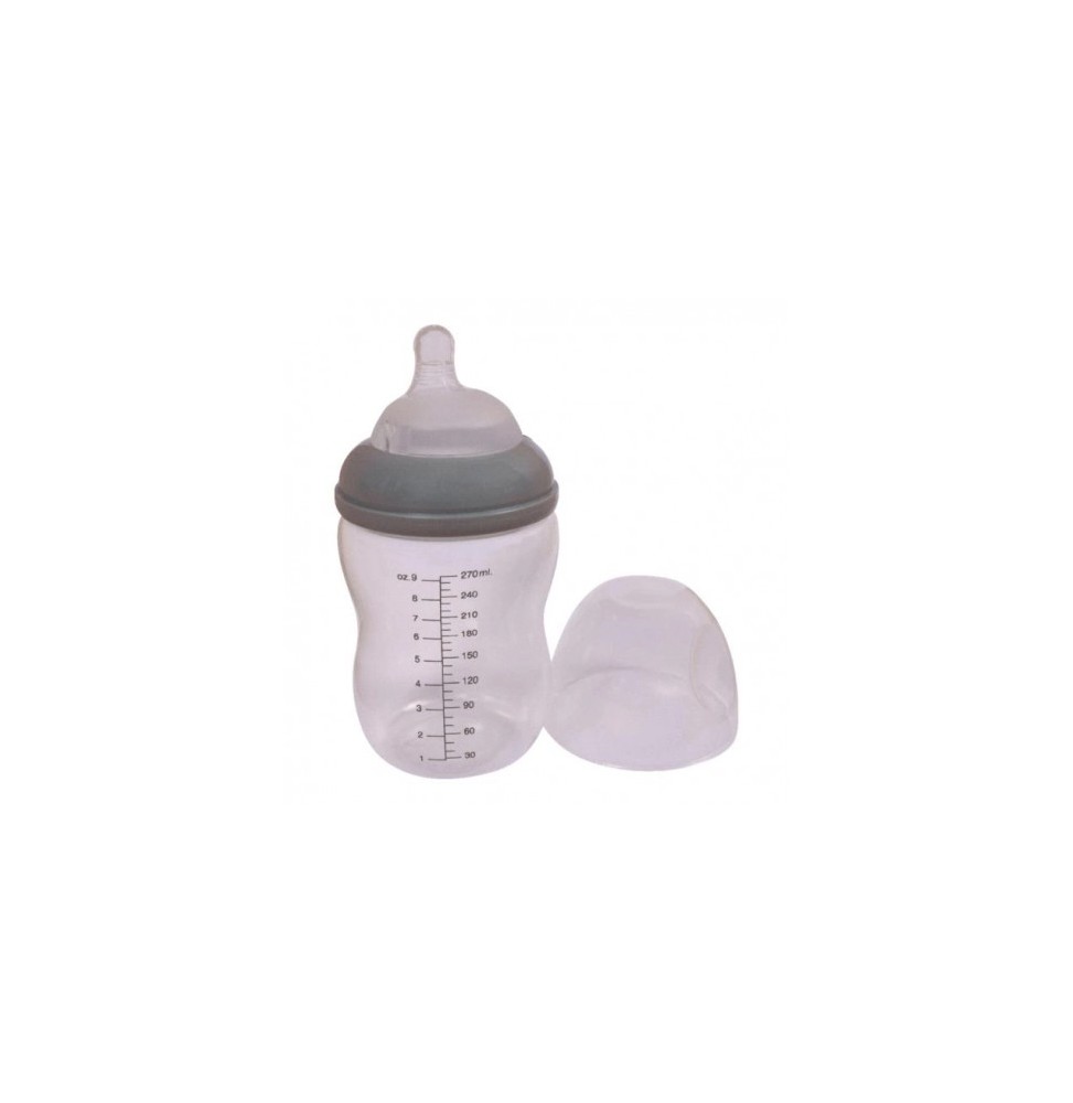 Filibabba Bottle with Pacifier 0m+ 270 ml Gray