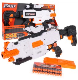 Pușcă Fast Pioneer Albă - Semi-automată pentru copii