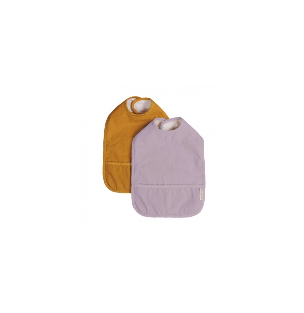 Filibabba Waterproof Bib Set of 2 Golden