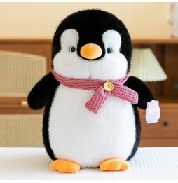 Plush Penguin with Pink Scarf 23 cm