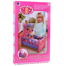 Doll Bed with Carousel for Kids 3+