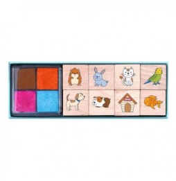 Wooden Pet Stamps Set of 8 Designs