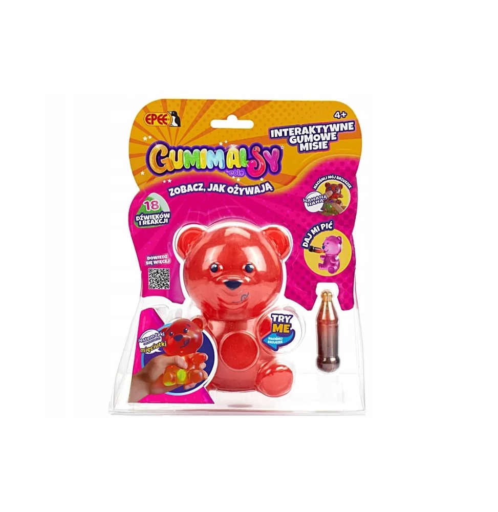 Interactive Rubber Bear with Sounds 12cm