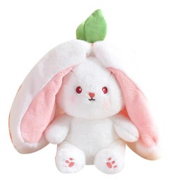 Stuffed strawberry rabbit 2-in-1 for kids