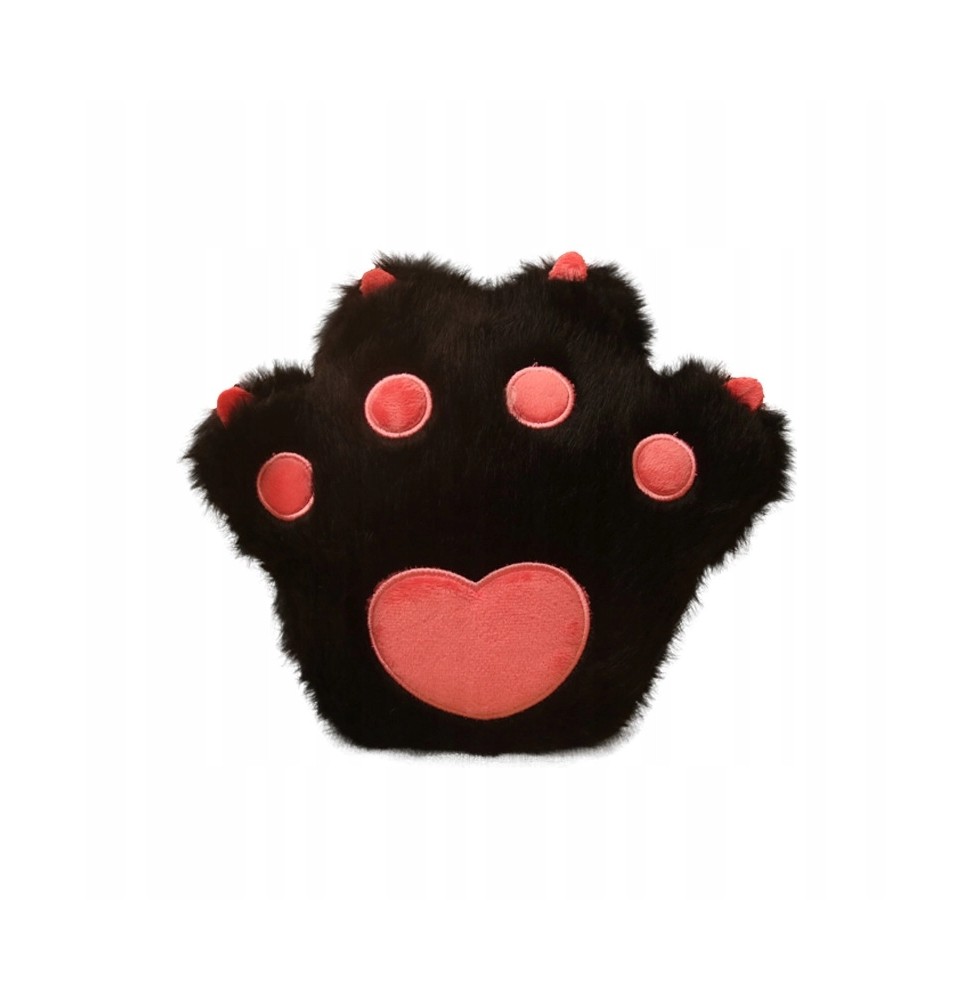 Black Paw Stuffed Pillow 23 cm