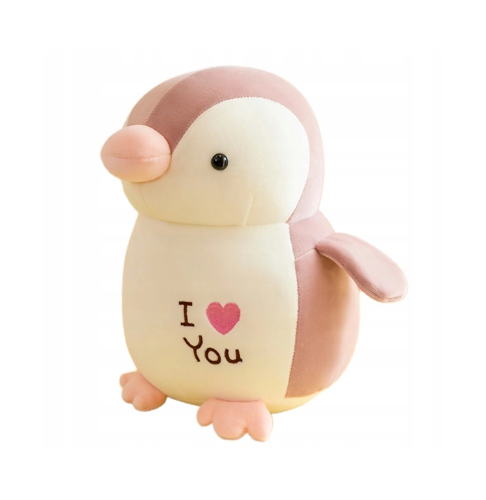 Dusty Pink Plush Penguin 20 cm