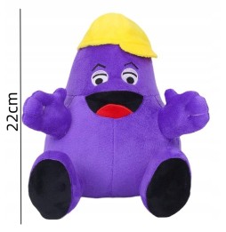 Grimace Shake Plush Toy 22 cm with Yellow Hat