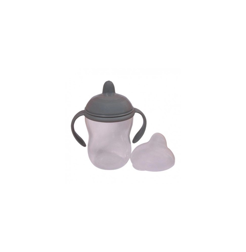 Filibabba Grey No-Spill Cup with Spout and Handles