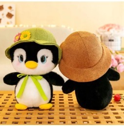 Large Penguin with Green Hat 25 cm Plush