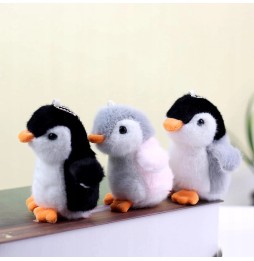 Set of 3 Plush Penguin Keychains