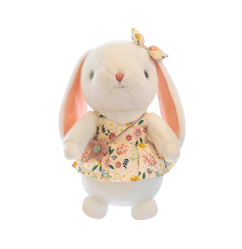 White Bunny in Dress 25 cm