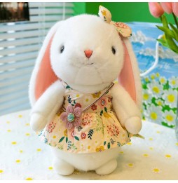 White Bunny in Dress 25 cm