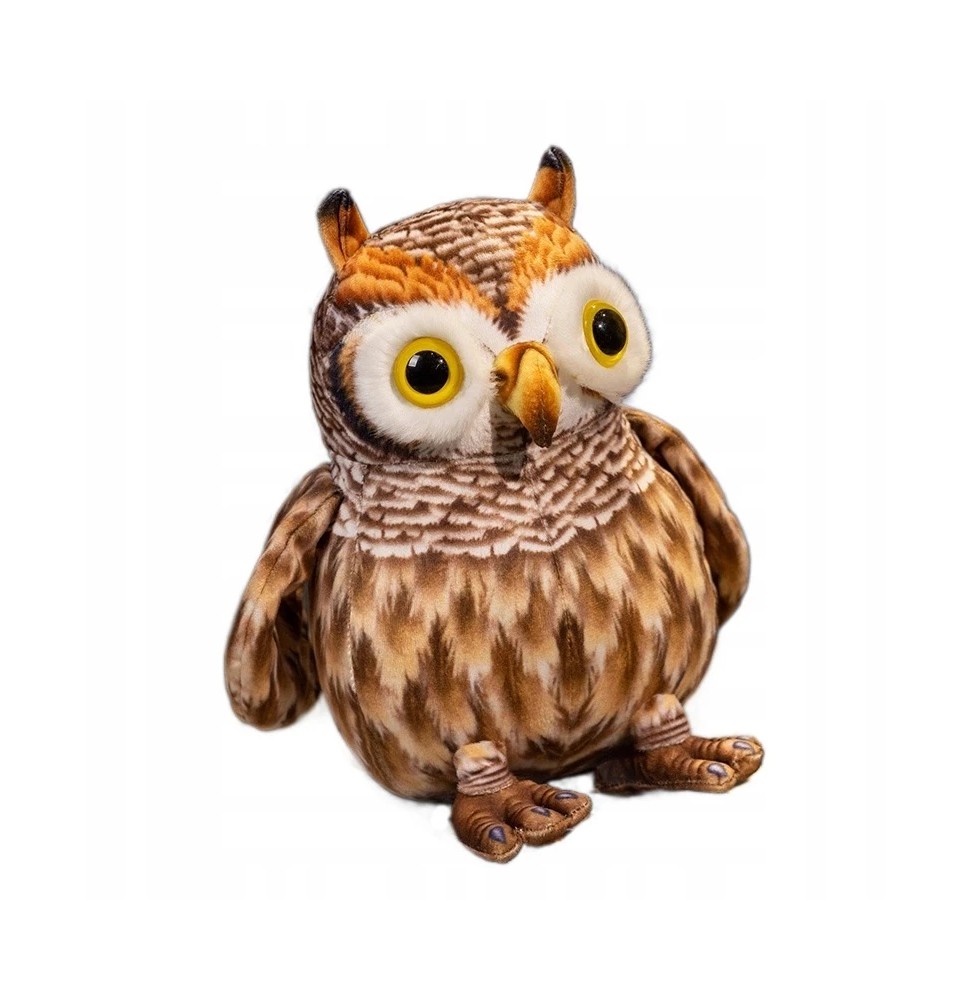 Plush Owl Cuddly Toy 20 cm Brown