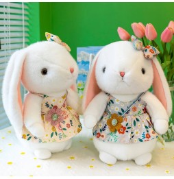 White Bunny in Dress 25 cm