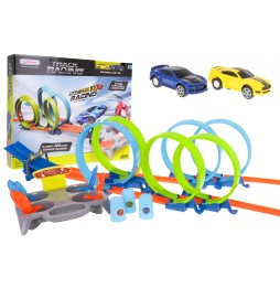 Race Track with 360 Degree Loops for Two Kids