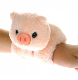 Maskotka pluszak świnka 23 cm z opaską
