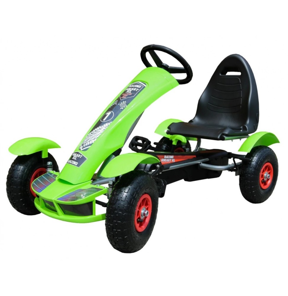 Gokart na pedały Racing XL dla dzieci 3+ z pompowanymi kołami