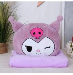 Kuromi Pillow with Blanket for Kids